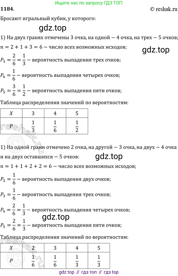 Алгебра, 10-11 класс Учебник, авторы: Алимов Шавкат Арифджанович, Колягин Юрий Михайлович, Ткачева Мария Владимировна, Федорова Надежда Евгеньевна, Шабунин Михаил Иванович, издательство Просвещение, Москва, 2014, страница 368, номер 1184, Решение 7