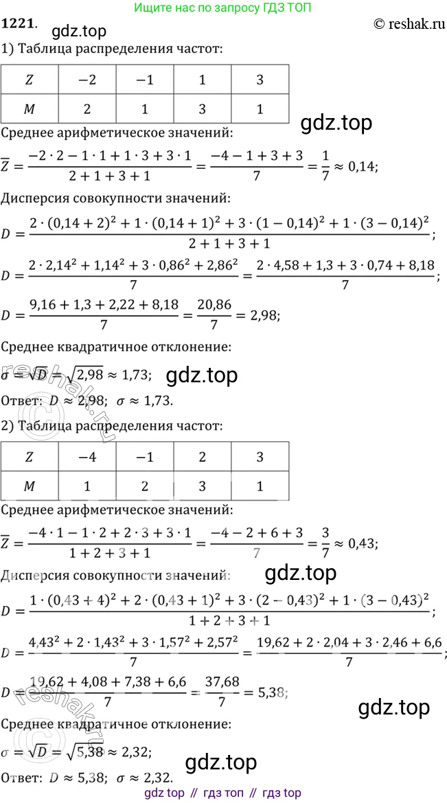 Алгебра, 10-11 класс Учебник, авторы: Алимов Шавкат Арифджанович, Колягин Юрий Михайлович, Ткачева Мария Владимировна, Федорова Надежда Евгеньевна, Шабунин Михаил Иванович, издательство Просвещение, Москва, 2014, страница 385, номер 1221, Решение 7