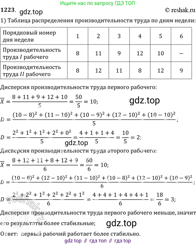 Алгебра, 10-11 класс Учебник, авторы: Алимов Шавкат Арифджанович, Колягин Юрий Михайлович, Ткачева Мария Владимировна, Федорова Надежда Евгеньевна, Шабунин Михаил Иванович, издательство Просвещение, Москва, 2014, страница 385, номер 1223, Решение 7