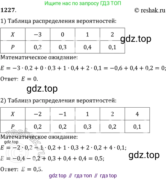 Алгебра, 10-11 класс Учебник, авторы: Алимов Шавкат Арифджанович, Колягин Юрий Михайлович, Ткачева Мария Владимировна, Федорова Надежда Евгеньевна, Шабунин Михаил Иванович, издательство Просвещение, Москва, 2014, страница 386, номер 1227, Решение 7