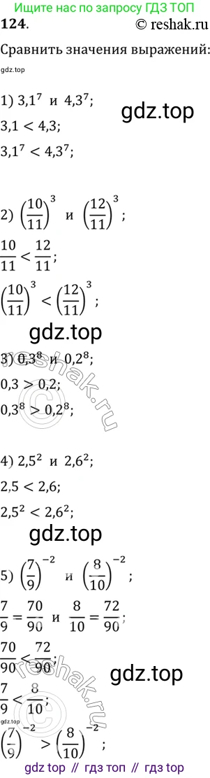 Алгебра, 10-11 класс Учебник, авторы: Алимов Шавкат Арифджанович, Колягин Юрий Михайлович, Ткачева Мария Владимировна, Федорова Надежда Евгеньевна, Шабунин Михаил Иванович, издательство Просвещение, Москва, 2014, страница 46, номер 124, Решение 7