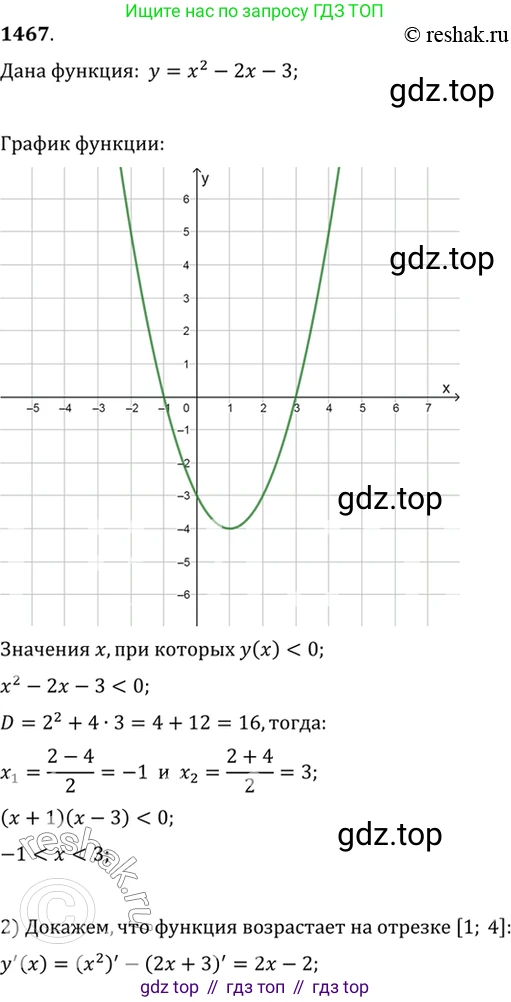 Алгебра, 10-11 класс Учебник, авторы: Алимов Шавкат Арифджанович, Колягин Юрий Михайлович, Ткачева Мария Владимировна, Федорова Надежда Евгеньевна, Шабунин Михаил Иванович, издательство Просвещение, Москва, 2014, страница 419, номер 1467, Решение 7