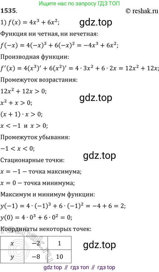 Алгебра, 10-11 класс Учебник, авторы: Алимов Шавкат Арифджанович, Колягин Юрий Михайлович, Ткачева Мария Владимировна, Федорова Надежда Евгеньевна, Шабунин Михаил Иванович, издательство Просвещение, Москва, 2014, страница 424, номер 1535, Решение 7