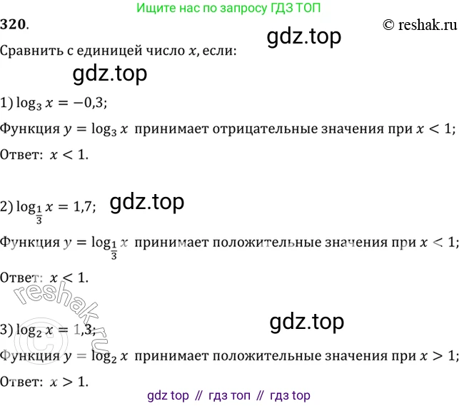 Алгебра, 10-11 класс Учебник, авторы: Алимов Шавкат Арифджанович, Колягин Юрий Михайлович, Ткачева Мария Владимировна, Федорова Надежда Евгеньевна, Шабунин Михаил Иванович, издательство Просвещение, Москва, 2014, страница 103, номер 320, Решение 7