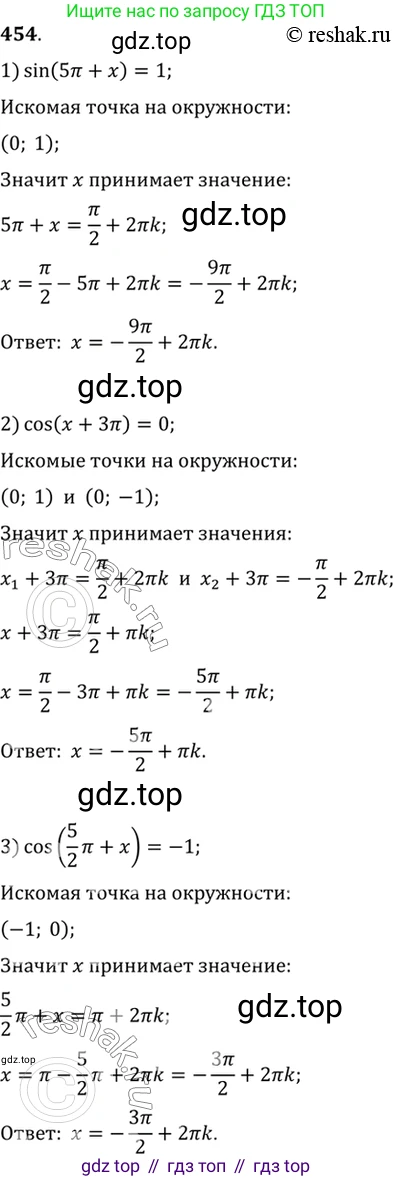 Алгебра, 10-11 класс Учебник, авторы: Алимов Шавкат Арифджанович, Колягин Юрий Михайлович, Ткачева Мария Владимировна, Федорова Надежда Евгеньевна, Шабунин Михаил Иванович, издательство Просвещение, Москва, 2014, страница 135, номер 454, Решение 7