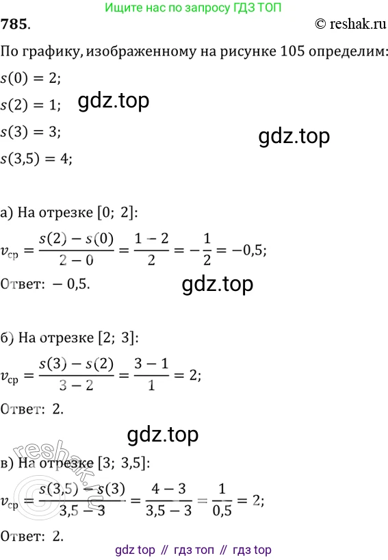 Алгебра, 10-11 класс Учебник, авторы: Алимов Шавкат Арифджанович, Колягин Юрий Михайлович, Ткачева Мария Владимировна, Федорова Надежда Евгеньевна, Шабунин Михаил Иванович, издательство Просвещение, Москва, 2014, страница 235, номер 785, Решение 7