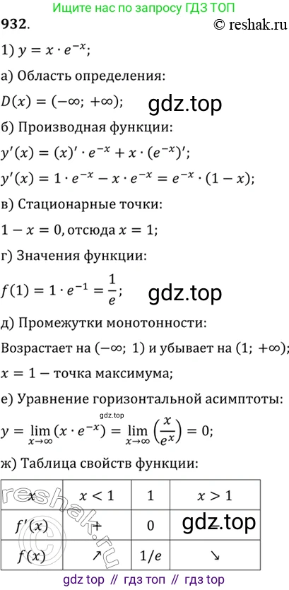 Алгебра, 10-11 класс Учебник, авторы: Алимов Шавкат Арифджанович, Колягин Юрий Михайлович, Ткачева Мария Владимировна, Федорова Надежда Евгеньевна, Шабунин Михаил Иванович, издательство Просвещение, Москва, 2014, страница 276, номер 932, Решение 7
