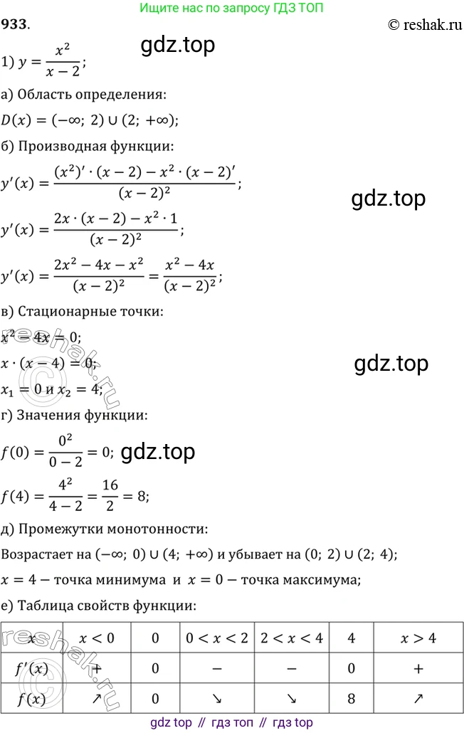 Алгебра, 10-11 класс Учебник, авторы: Алимов Шавкат Арифджанович, Колягин Юрий Михайлович, Ткачева Мария Владимировна, Федорова Надежда Евгеньевна, Шабунин Михаил Иванович, издательство Просвещение, Москва, 2014, страница 276, номер 933, Решение 7