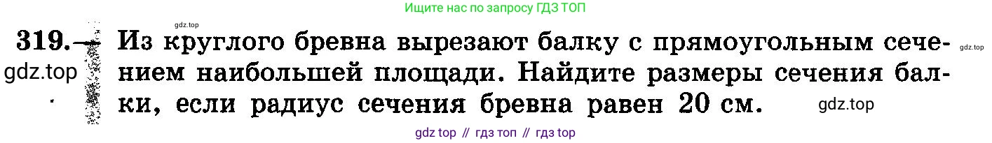 ГДЗ Алгебра, 10-11 класс Учебник, авторы: Колмогоров Андрей Николаевич, Абрамов Александр Михайлович, Дудницын Юрий Павлович, издательство Просвещение, Москва, 2008, зелёного цвета, страница 159, номер 319, Условие