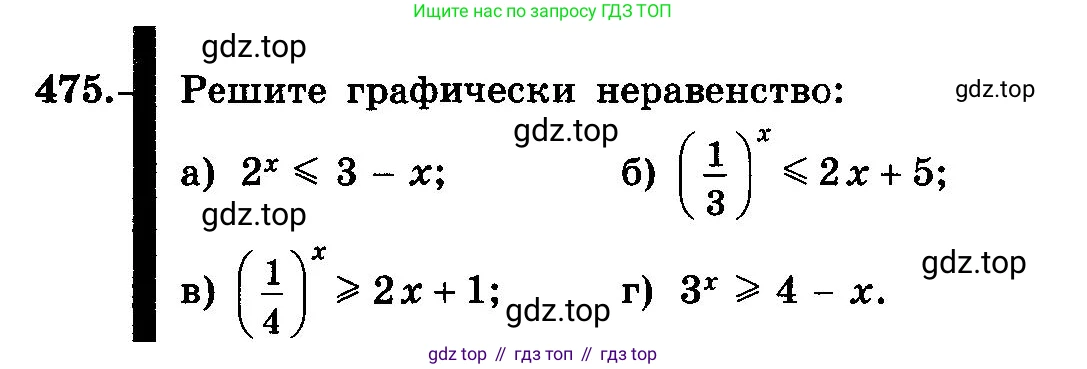ГДЗ Алгебра, 10-11 класс Учебник, авторы: Колмогоров Андрей Николаевич, Абрамов Александр Михайлович, Дудницын Юрий Павлович, издательство Просвещение, Москва, 2008, зелёного цвета, страница 232, номер 475, Условие