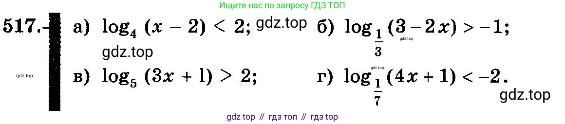 ГДЗ Алгебра, 10-11 класс Учебник, авторы: Колмогоров Андрей Николаевич, Абрамов Александр Михайлович, Дудницын Юрий Павлович, издательство Просвещение, Москва, 2008, зелёного цвета, страница 244, номер 517, Условие