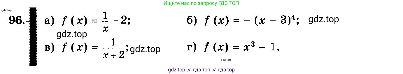 ГДЗ Алгебра, 10-11 класс Учебник, авторы: Колмогоров Андрей Николаевич, Абрамов Александр Михайлович, Дудницын Юрий Павлович, издательство Просвещение, Москва, 2008, зелёного цвета, страница 54, номер 96, Условие