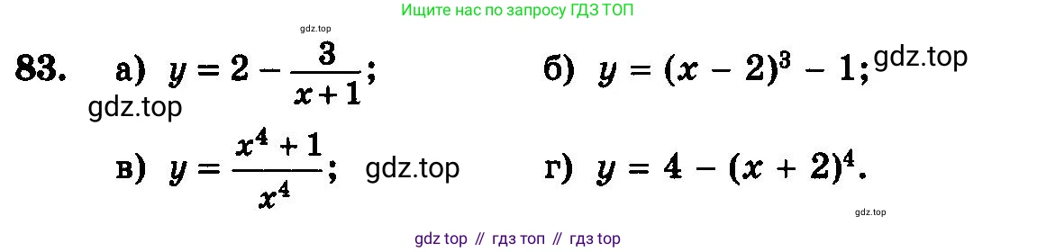 ГДЗ Алгебра, 10-11 класс Учебник, авторы: Колмогоров Андрей Николаевич, Абрамов Александр Михайлович, Дудницын Юрий Павлович, издательство Просвещение, Москва, 2008, зелёного цвета, страница 289, номер 83, Условие