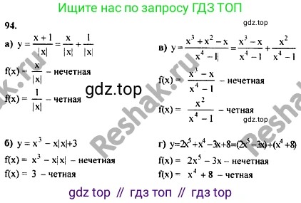 ГДЗ Алгебра, 10-11 класс Учебник, авторы: Колмогоров Андрей Николаевич, Абрамов Александр Михайлович, Дудницын Юрий Павлович, издательство Просвещение, Москва, 2008, зелёного цвета, страница 290, номер 94, Решение 1