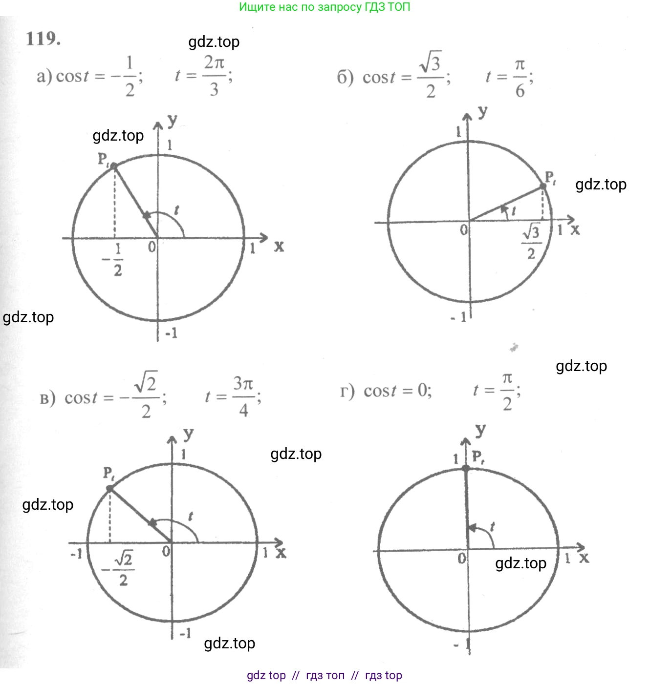 Алгебра, 10-11 класс Учебник, авторы: Колмогоров Андрей Николаевич, Абрамов Александр Михайлович, Дудницын Юрий Павлович, издательство Просвещение, Москва, 2008, зелёного цвета, страница 67, номер 119, Решение 2