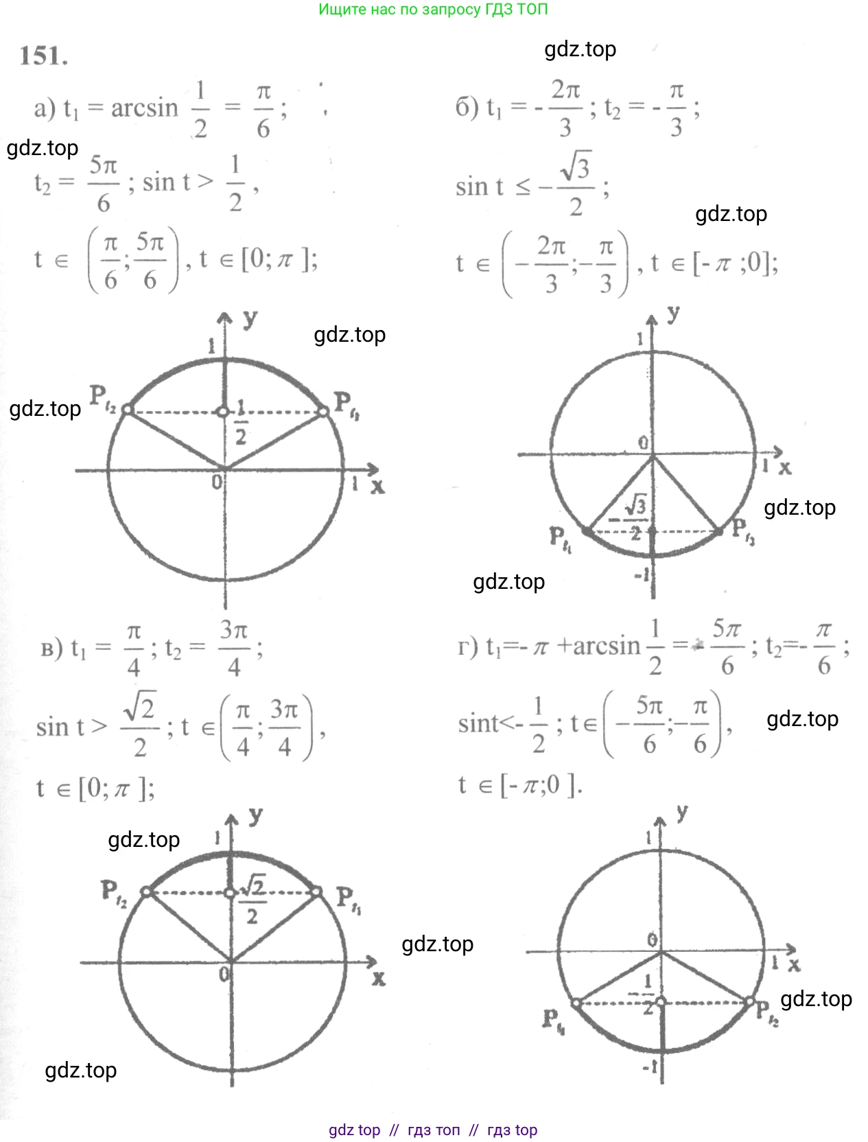 Алгебра, 10-11 класс Учебник, авторы: Колмогоров Андрей Николаевич, Абрамов Александр Михайлович, Дудницын Юрий Павлович, издательство Просвещение, Москва, 2008, зелёного цвета, страница 79, номер 151, Решение 2