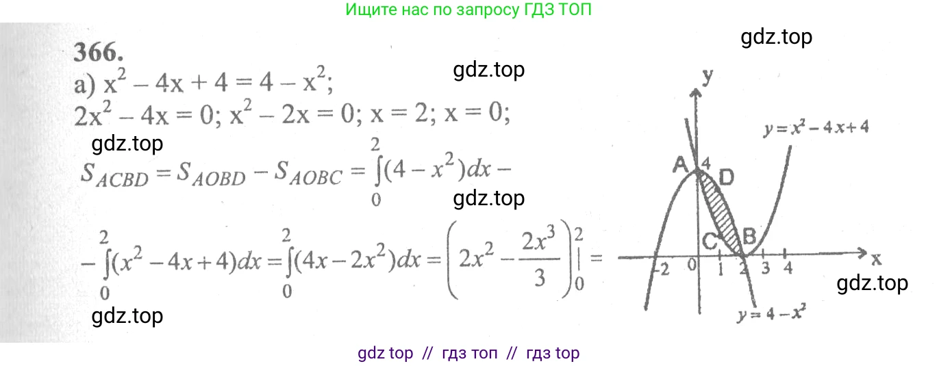 Алгебра, 10-11 класс Учебник, авторы: Колмогоров Андрей Николаевич, Абрамов Александр Михайлович, Дудницын Юрий Павлович, издательство Просвещение, Москва, 2008, зелёного цвета, страница 193, номер 366, Решение 2