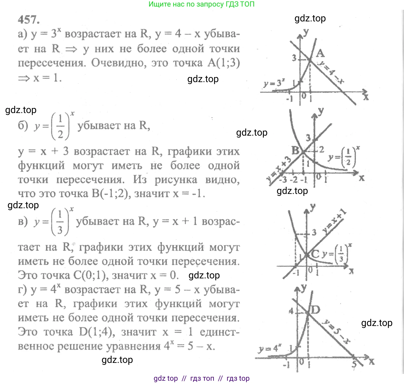 Алгебра, 10-11 класс Учебник, авторы: Колмогоров Андрей Николаевич, Абрамов Александр Михайлович, Дудницын Юрий Павлович, издательство Просвещение, Москва, 2008, зелёного цвета, страница 229, номер 457, Решение 2