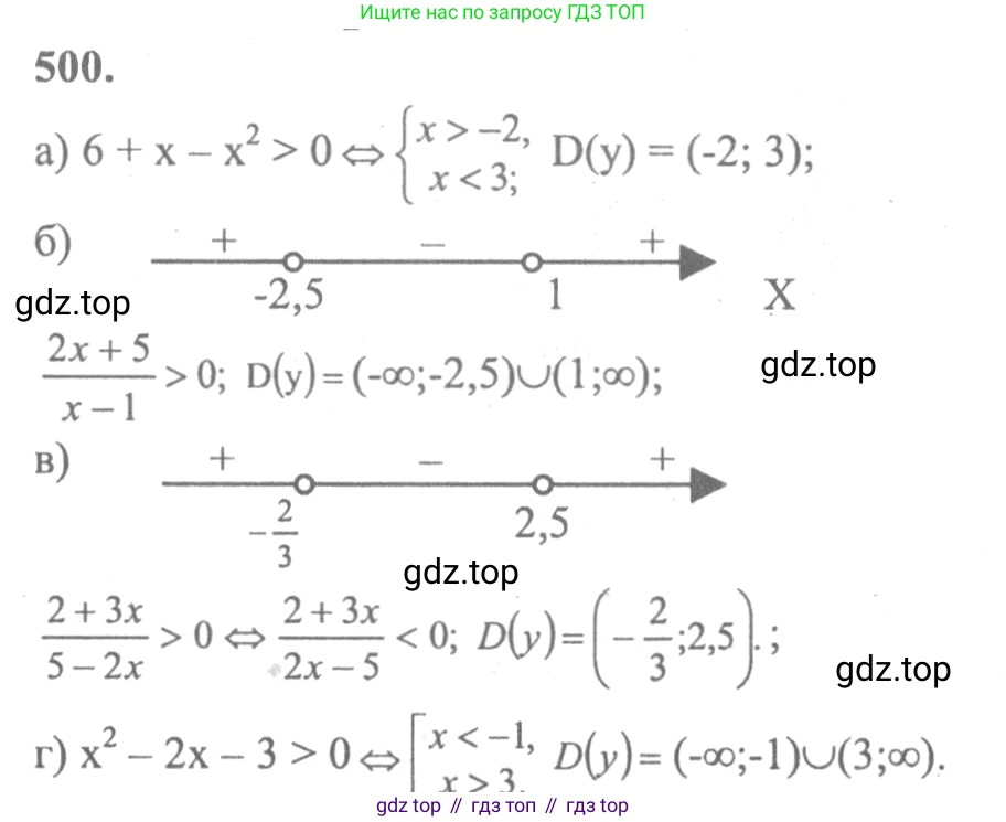 Алгебра, 10-11 класс Учебник, авторы: Колмогоров Андрей Николаевич, Абрамов Александр Михайлович, Дудницын Юрий Павлович, издательство Просвещение, Москва, 2008, зелёного цвета, страница 241, номер 500, Решение 2