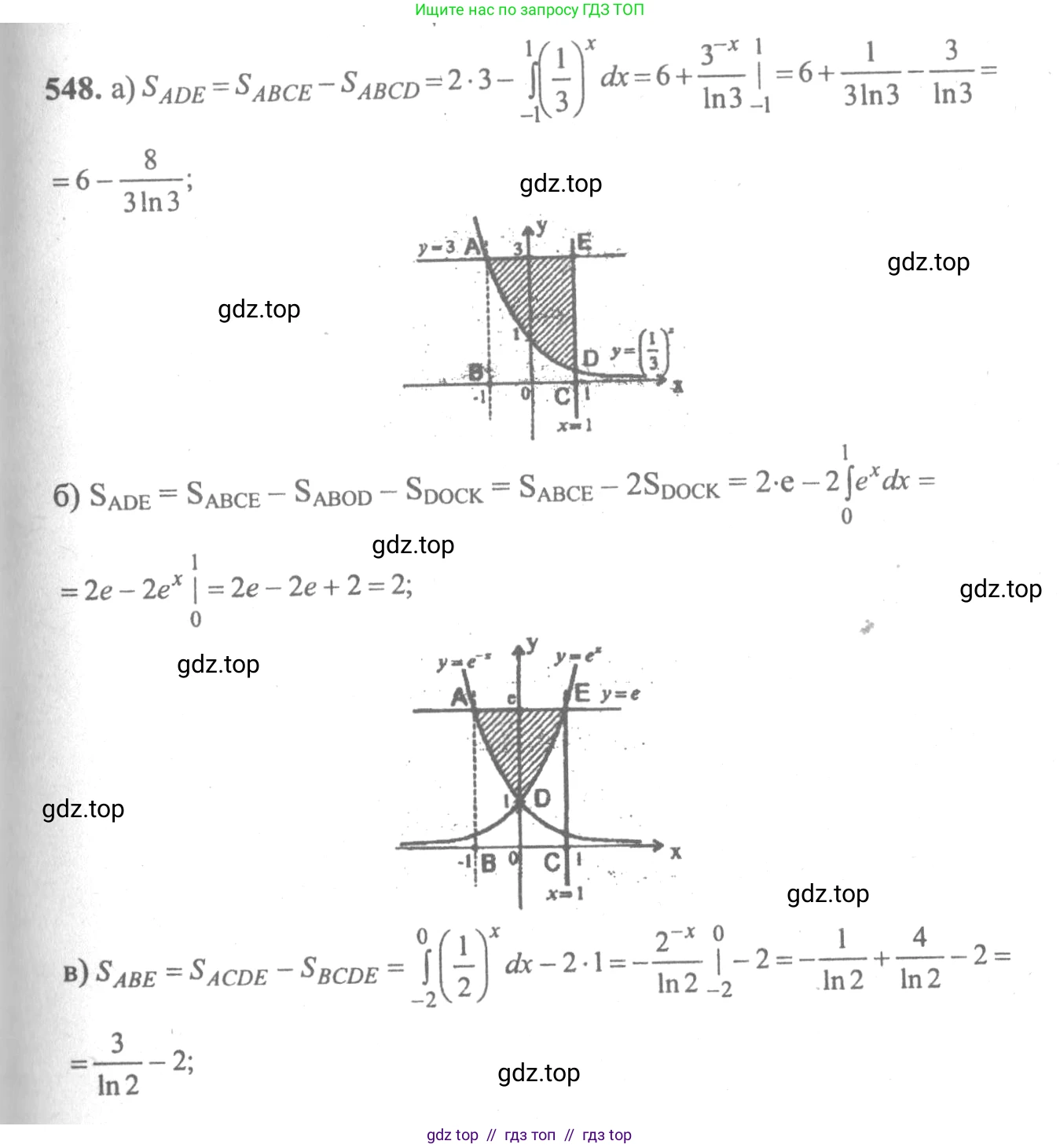 Алгебра, 10-11 класс Учебник, авторы: Колмогоров Андрей Николаевич, Абрамов Александр Михайлович, Дудницын Юрий Павлович, издательство Просвещение, Москва, 2008, зелёного цвета, страница 256, номер 548, Решение 2