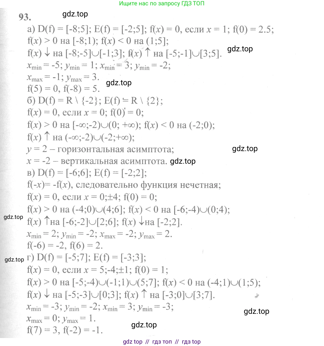 Алгебра, 10-11 класс Учебник, авторы: Колмогоров Андрей Николаевич, Абрамов Александр Михайлович, Дудницын Юрий Павлович, издательство Просвещение, Москва, 2008, зелёного цвета, страница 54, номер 93, Решение 2