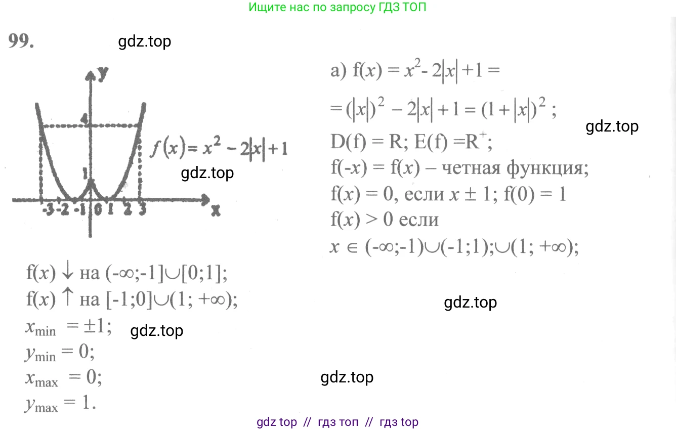 Алгебра, 10-11 класс Учебник, авторы: Колмогоров Андрей Николаевич, Абрамов Александр Михайлович, Дудницын Юрий Павлович, издательство Просвещение, Москва, 2008, зелёного цвета, страница 55, номер 99, Решение 2