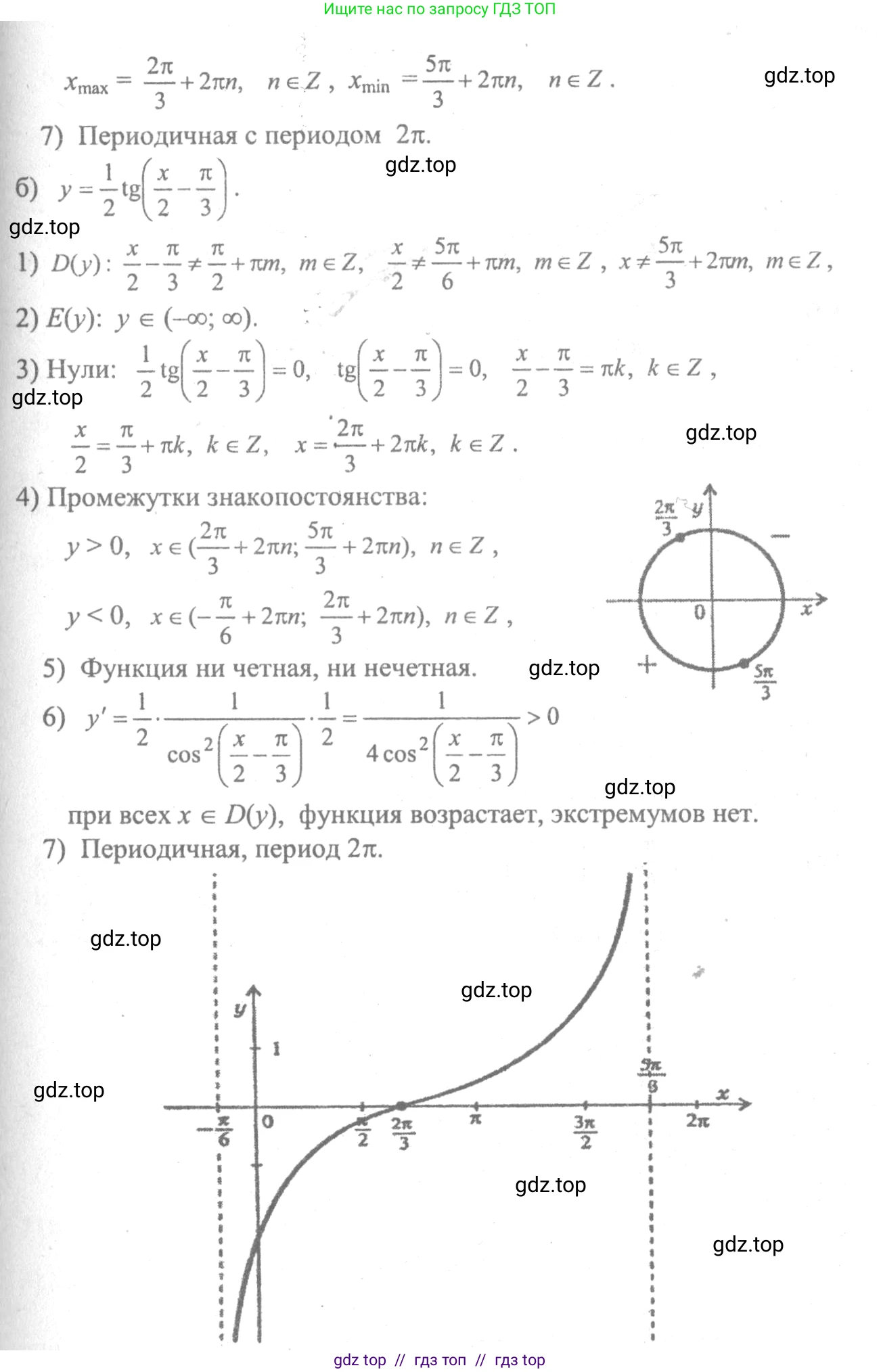 Алгебра, 10-11 класс Учебник, авторы: Колмогоров Андрей Николаевич, Абрамов Александр Михайлович, Дудницын Юрий Павлович, издательство Просвещение, Москва, 2008, зелёного цвета, страница 292, номер 107, Решение 2 (продолжение 2)