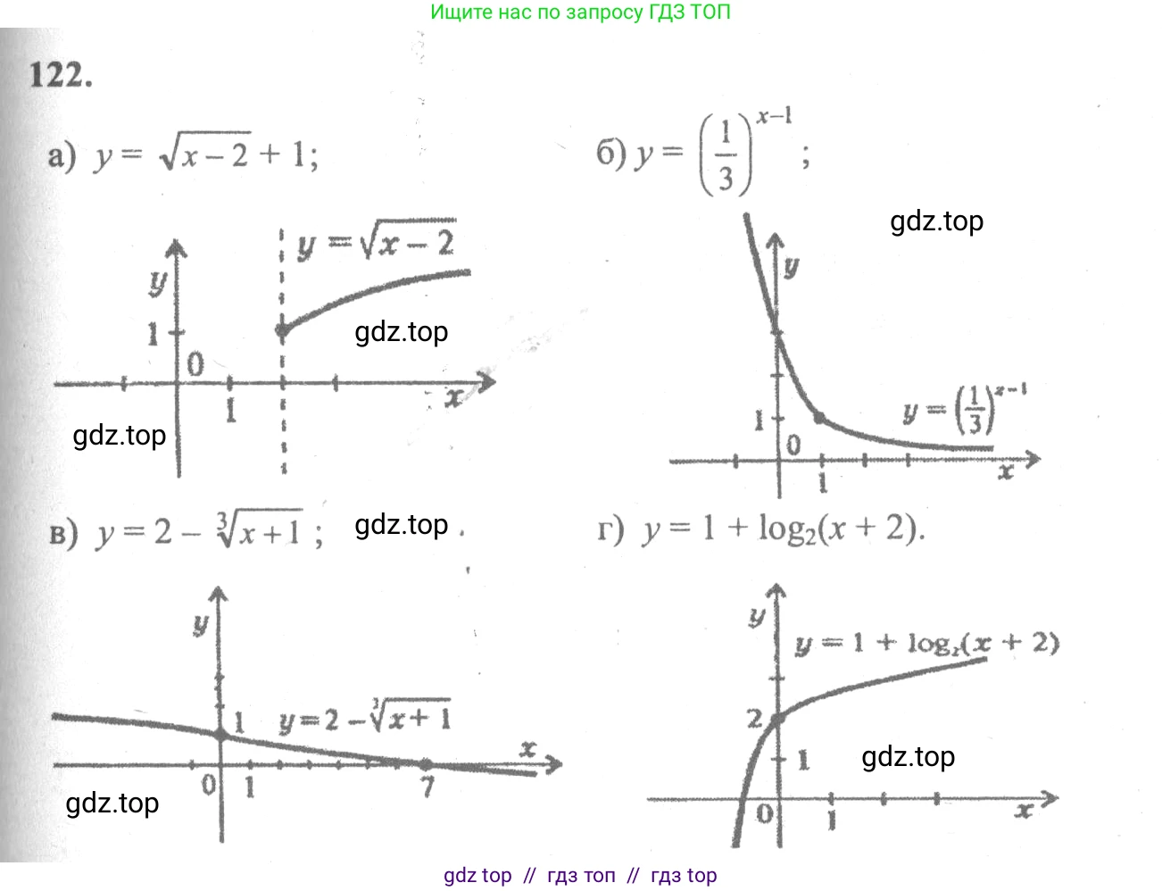 Алгебра, 10-11 класс Учебник, авторы: Колмогоров Андрей Николаевич, Абрамов Александр Михайлович, Дудницын Юрий Павлович, издательство Просвещение, Москва, 2008, зелёного цвета, страница 294, номер 122, Решение 2