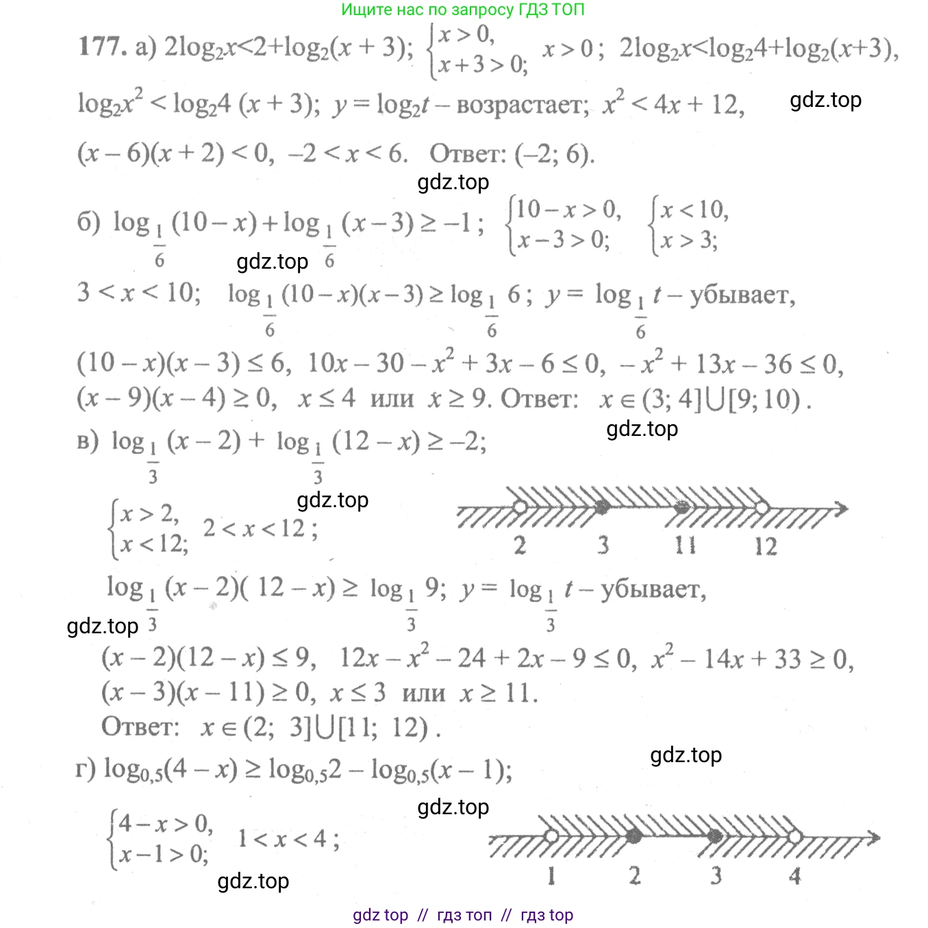 Алгебра, 10-11 класс Учебник, авторы: Колмогоров Андрей Николаевич, Абрамов Александр Михайлович, Дудницын Юрий Павлович, издательство Просвещение, Москва, 2008, зелёного цвета, страница 300, номер 177, Решение 2