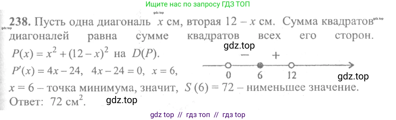 Алгебра, 10-11 класс Учебник, авторы: Колмогоров Андрей Николаевич, Абрамов Александр Михайлович, Дудницын Юрий Павлович, издательство Просвещение, Москва, 2008, зелёного цвета, страница 309, номер 238, Решение 2