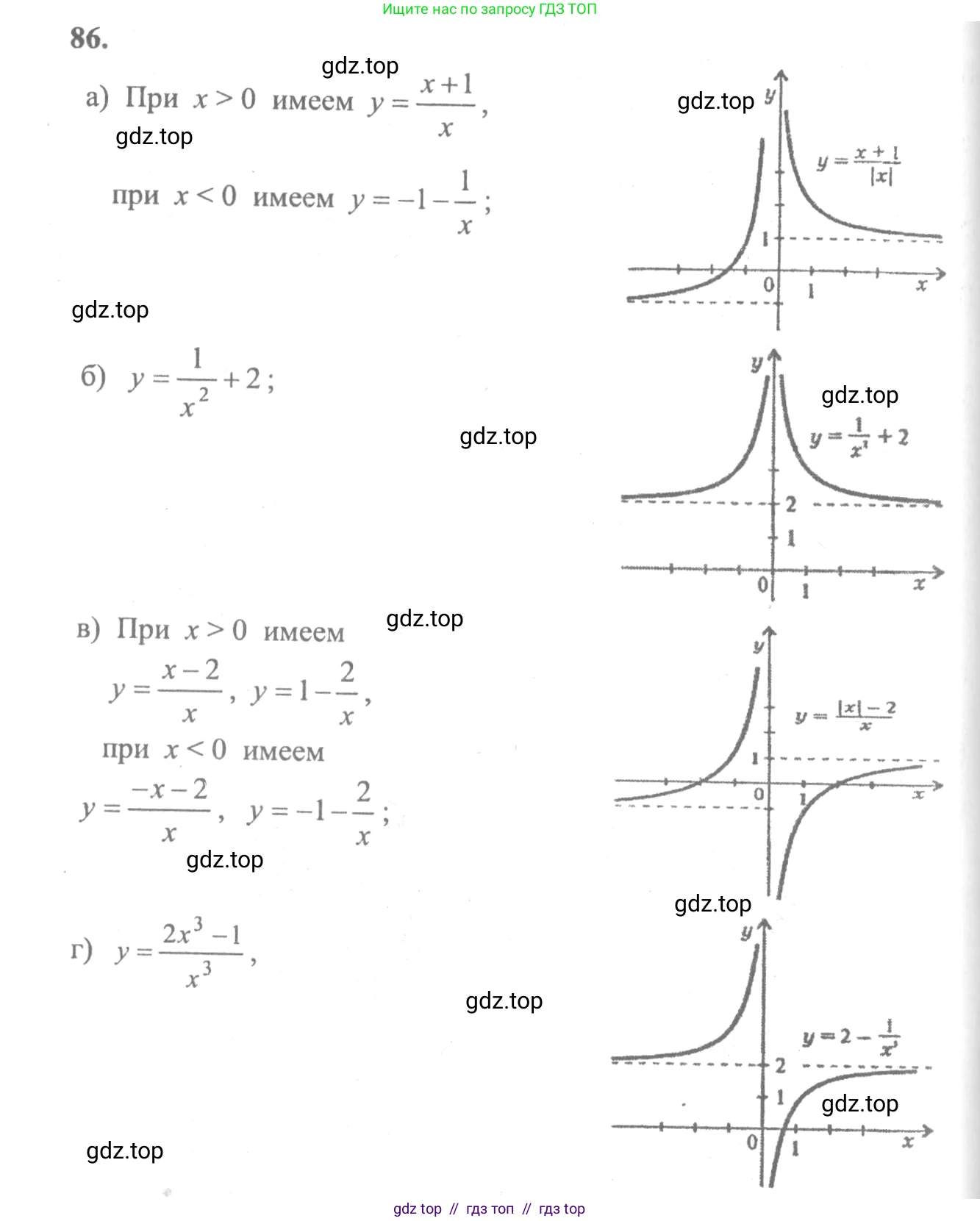 Алгебра, 10-11 класс Учебник, авторы: Колмогоров Андрей Николаевич, Абрамов Александр Михайлович, Дудницын Юрий Павлович, издательство Просвещение, Москва, 2008, зелёного цвета, страница 289, номер 86, Решение 2