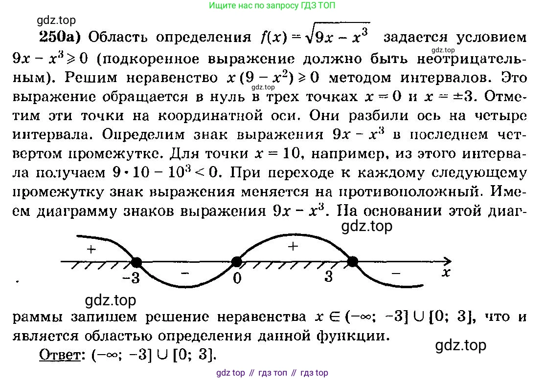 ГДЗ Алгебра, 10-11 класс Учебник, авторы: Колмогоров Андрей Николаевич, Абрамов Александр Михайлович, Дудницын Юрий Павлович, издательство Просвещение, Москва, 2008, зелёного цвета, страница 129, номер 250, Решение 3