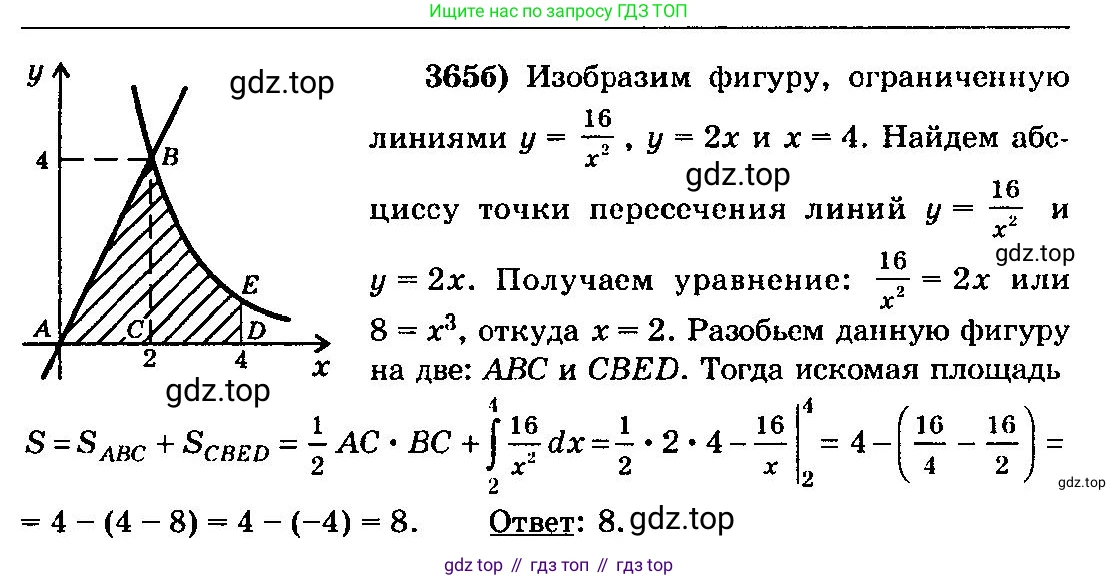 ГДЗ Алгебра, 10-11 класс Учебник, авторы: Колмогоров Андрей Николаевич, Абрамов Александр Михайлович, Дудницын Юрий Павлович, издательство Просвещение, Москва, 2008, зелёного цвета, страница 193, номер 365, Решение 3 (продолжение 2)
