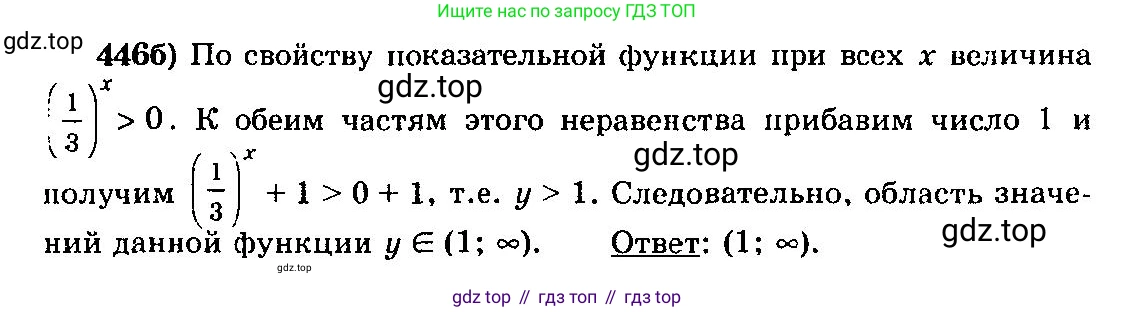ГДЗ Алгебра, 10-11 класс Учебник, авторы: Колмогоров Андрей Николаевич, Абрамов Александр Михайлович, Дудницын Юрий Павлович, издательство Просвещение, Москва, 2008, зелёного цвета, страница 227, номер 446, Решение 3