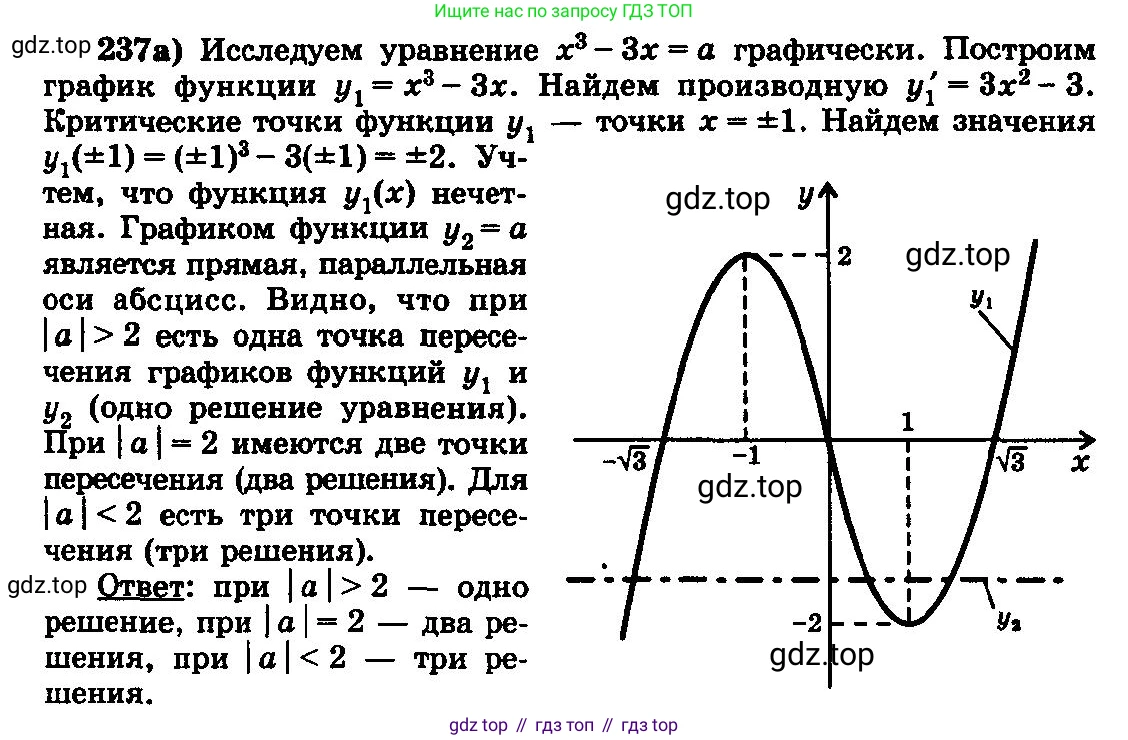 ГДЗ Алгебра, 10-11 класс Учебник, авторы: Колмогоров Андрей Николаевич, Абрамов Александр Михайлович, Дудницын Юрий Павлович, издательство Просвещение, Москва, 2008, зелёного цвета, страница 340, номер 237, Решение 3