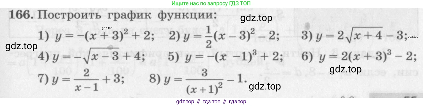 ГДЗ Алгебра, 10 класс Учебник, авторы: Колягин Юрий Михайлович, Ткачева Мария Владимировна, Федорова Надежда Евгеньевна, Шабунин Михаил Иванович, издательство Просвещение, Москва, 2014, голубого цвета, страница 55, номер 166, Условие