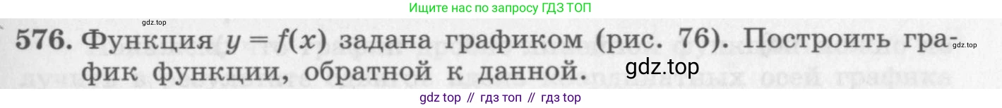 ГДЗ Алгебра, 10 класс Учебник, авторы: Колягин Юрий Михайлович, Ткачева Мария Владимировна, Федорова Надежда Евгеньевна, Шабунин Михаил Иванович, издательство Просвещение, Москва, 2014, голубого цвета, страница 191, номер 576, Условие