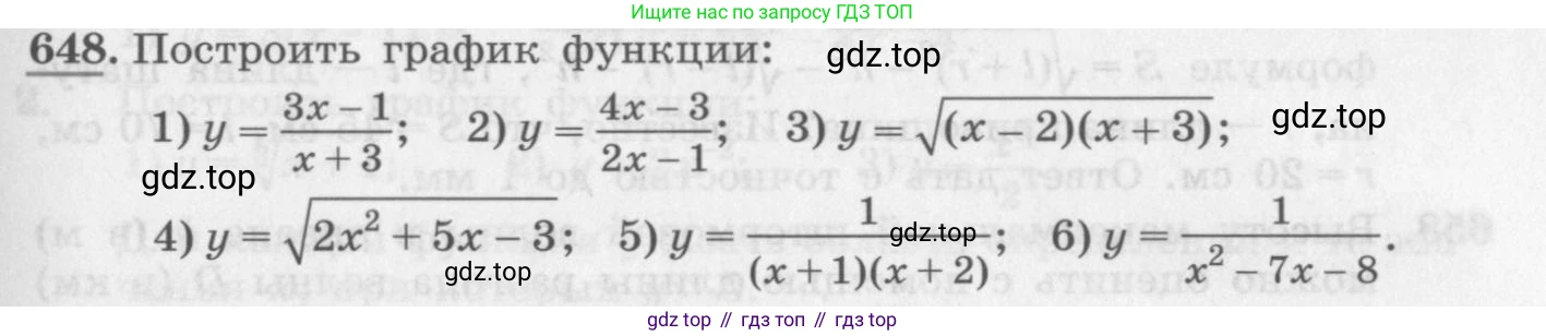 ГДЗ Алгебра, 10 класс Учебник, авторы: Колягин Юрий Михайлович, Ткачева Мария Владимировна, Федорова Надежда Евгеньевна, Шабунин Михаил Иванович, издательство Просвещение, Москва, 2014, голубого цвета, страница 215, номер 648, Условие