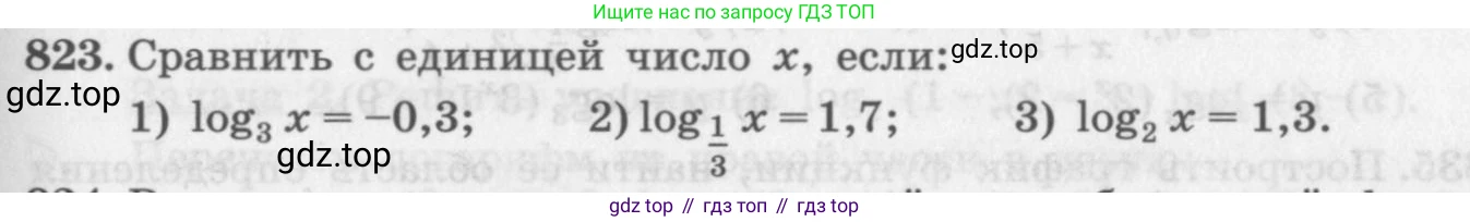 ГДЗ Алгебра, 10 класс Учебник, авторы: Колягин Юрий Михайлович, Ткачева Мария Владимировна, Федорова Надежда Евгеньевна, Шабунин Михаил Иванович, издательство Просвещение, Москва, 2014, голубого цвета, страница 255, номер 823, Условие
