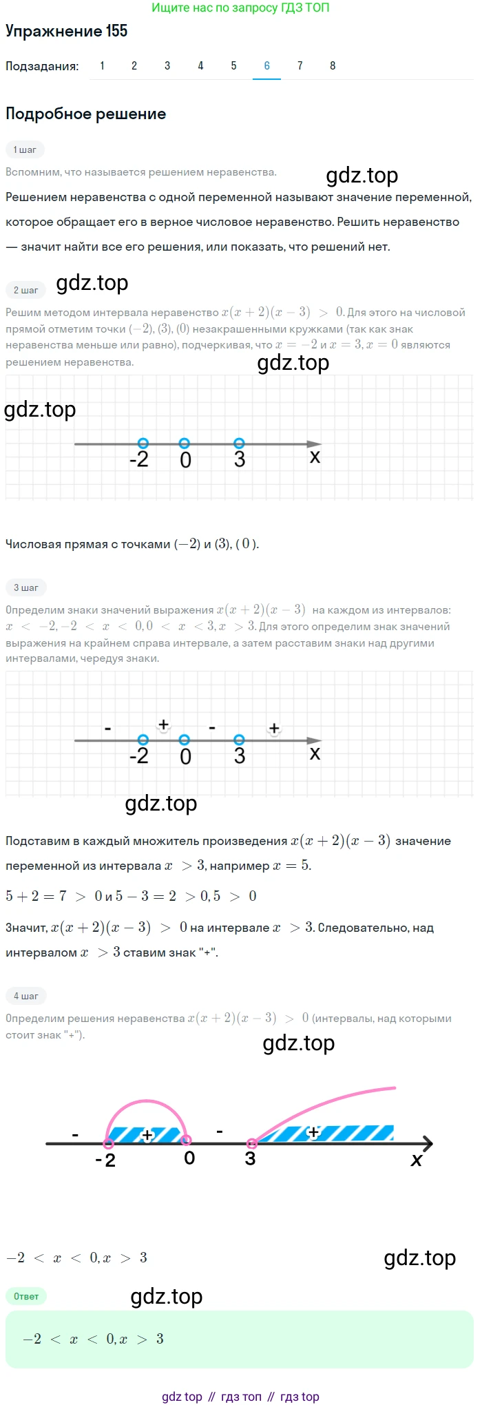 ГДЗ Алгебра, 10 класс Учебник, авторы: Колягин Юрий Михайлович, Ткачева Мария Владимировна, Федорова Надежда Евгеньевна, Шабунин Михаил Иванович, издательство Просвещение, Москва, 2014, голубого цвета, страница 49, номер 155, Решение 1 (продолжение 4)