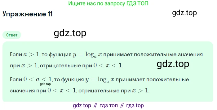ГДЗ Алгебра, 10 класс Учебник, авторы: Колягин Юрий Михайлович, Ткачева Мария Владимировна, Федорова Надежда Евгеньевна, Шабунин Михаил Иванович, издательство Просвещение, Москва, 2014, голубого цвета, страница 268, номер 11, Решение 1