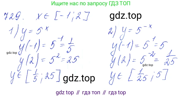 ГДЗ Алгебра, 10 класс Учебник, авторы: Колягин Юрий Михайлович, Ткачева Мария Владимировна, Федорова Надежда Евгеньевна, Шабунин Михаил Иванович, издательство Просвещение, Москва, 2014, голубого цвета, страница 236, номер 729, Решение 2