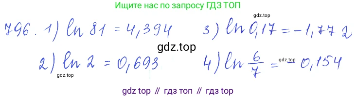 ГДЗ Алгебра, 10 класс Учебник, авторы: Колягин Юрий Михайлович, Ткачева Мария Владимировна, Федорова Надежда Евгеньевна, Шабунин Михаил Иванович, издательство Просвещение, Москва, 2014, голубого цвета, страница 250, номер 796, Решение 2