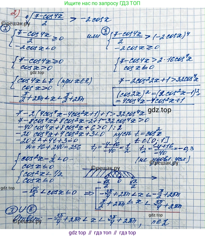 ГДЗ Алгебра, 10 класс Учебник, авторы: Колягин Юрий Михайлович, Ткачева Мария Владимировна, Федорова Надежда Евгеньевна, Шабунин Михаил Иванович, издательство Просвещение, Москва, 2014, голубого цвета, страница 352, номер 1228, Решение 3 (продолжение 2)