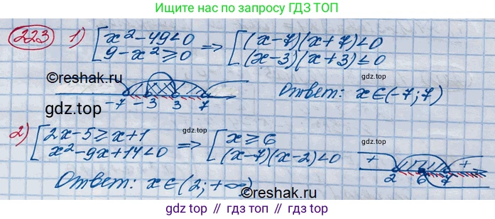 ГДЗ Алгебра, 10 класс Учебник, авторы: Колягин Юрий Михайлович, Ткачева Мария Владимировна, Федорова Надежда Евгеньевна, Шабунин Михаил Иванович, издательство Просвещение, Москва, 2014, голубого цвета, страница 70, номер 223, Решение 3