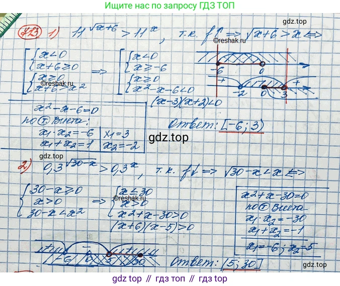 ГДЗ Алгебра, 10 класс Учебник, авторы: Колягин Юрий Михайлович, Ткачева Мария Владимировна, Федорова Надежда Евгеньевна, Шабунин Михаил Иванович, издательство Просвещение, Москва, 2014, голубого цвета, страница 233, номер 713, Решение 3