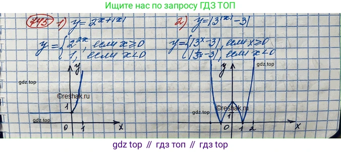 ГДЗ Алгебра, 10 класс Учебник, авторы: Колягин Юрий Михайлович, Ткачева Мария Владимировна, Федорова Надежда Евгеньевна, Шабунин Михаил Иванович, издательство Просвещение, Москва, 2014, голубого цвета, страница 238, номер 745, Решение 3