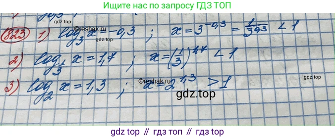 ГДЗ Алгебра, 10 класс Учебник, авторы: Колягин Юрий Михайлович, Ткачева Мария Владимировна, Федорова Надежда Евгеньевна, Шабунин Михаил Иванович, издательство Просвещение, Москва, 2014, голубого цвета, страница 255, номер 823, Решение 3