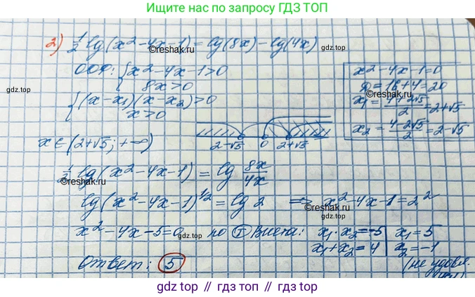 ГДЗ Алгебра, 10 класс Учебник, авторы: Колягин Юрий Михайлович, Ткачева Мария Владимировна, Федорова Надежда Евгеньевна, Шабунин Михаил Иванович, издательство Просвещение, Москва, 2014, голубого цвета, страница 260, номер 842, Решение 3 (продолжение 2)