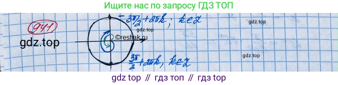 ГДЗ Алгебра, 10 класс Учебник, авторы: Колягин Юрий Михайлович, Ткачева Мария Владимировна, Федорова Надежда Евгеньевна, Шабунин Михаил Иванович, издательство Просвещение, Москва, 2014, голубого цвета, страница 279, номер 941, Решение 3
